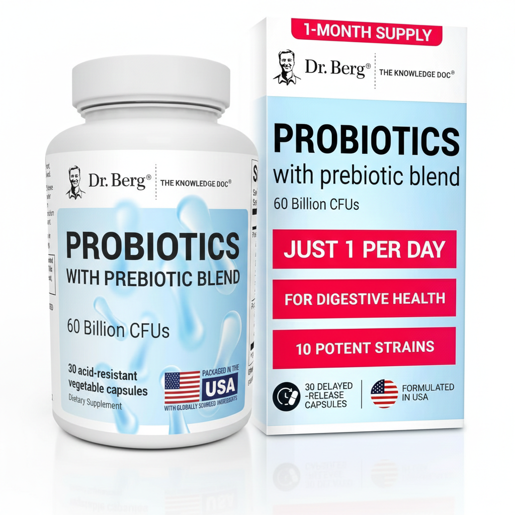 Dr. Berg 60 Billion Probiotic with Prebiotic Blend Capsule in Pakistan