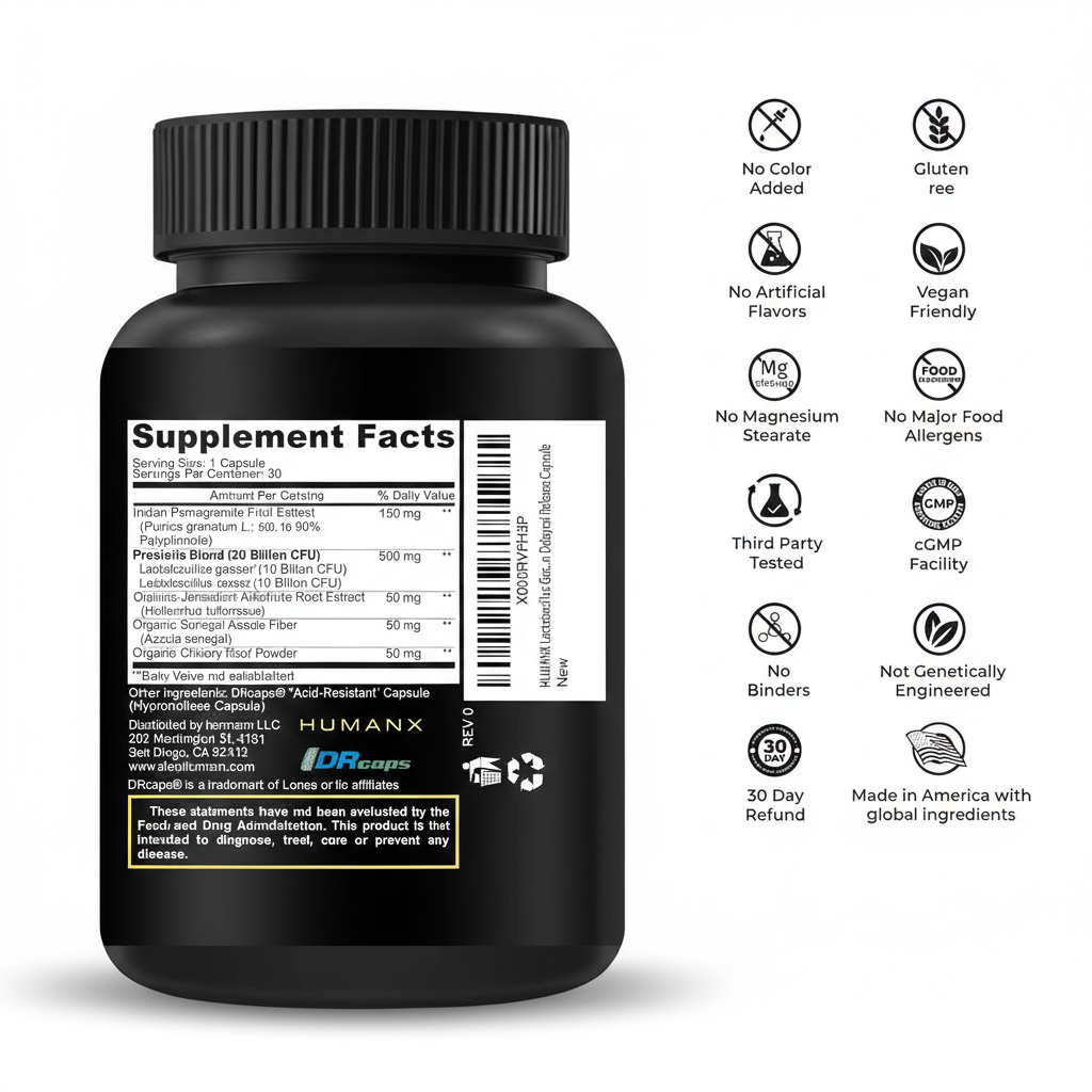 Humanx Lactobacillus Gasseri & Reuteri Probiotic Capsule in Pakistan