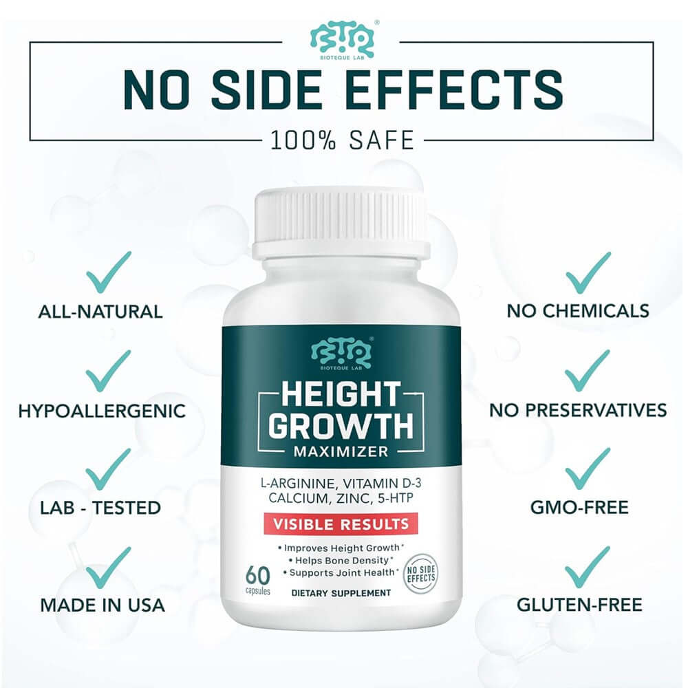 Height Growth Maximizer - Calcium, Vitamin D3, Zinc Blend Pills in Pakistan