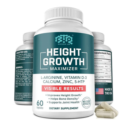 Height Growth Maximizer - Calcium, Vitamin D3, Zinc Blend Pills in Pakistan