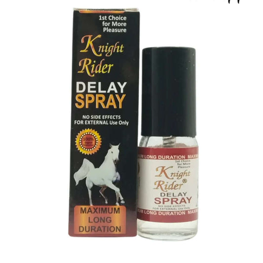 Knight Rider Herbal Spray for men to increase sexual timing in Pakistan, featuring a stylish bottle for personal care.